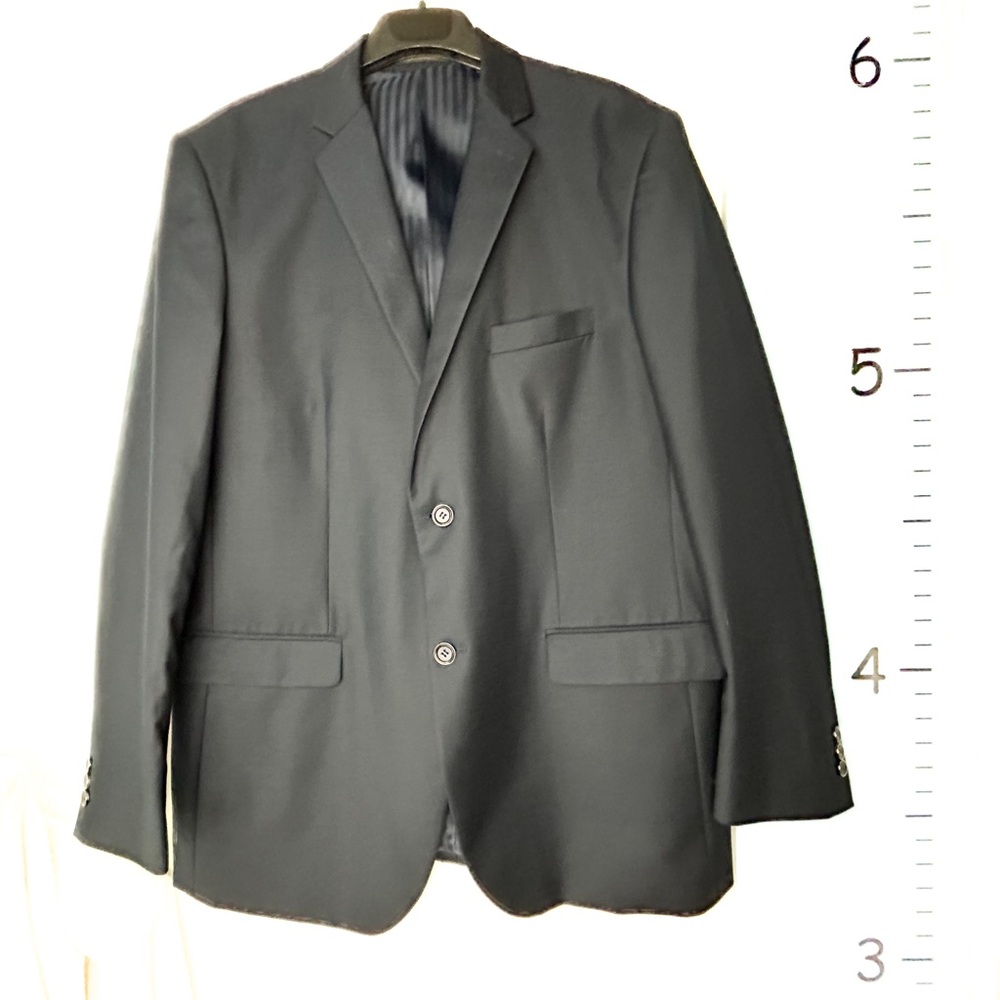 Demantie Italian Two‎ Button Dark Blue Sport Coat Blazer Men's 46L